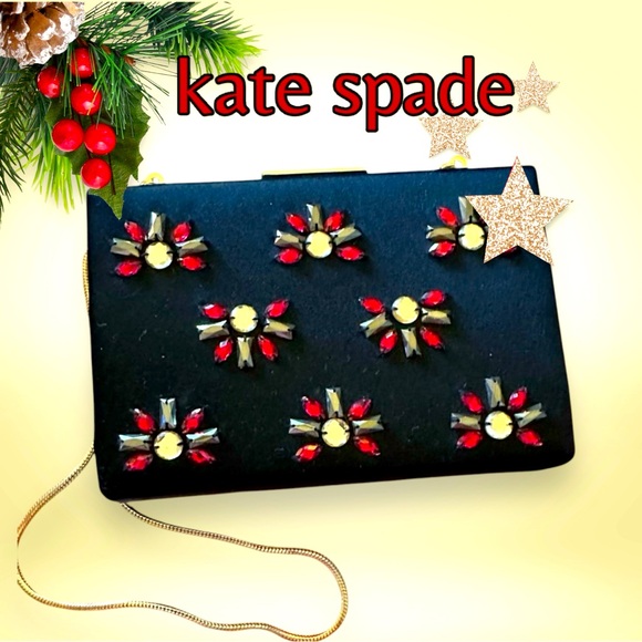 Kate Spade Tiny Emmanuel Crystal Bag - Satin Clutch Is Perfect For Evenings Out - Picture 4 of 16
